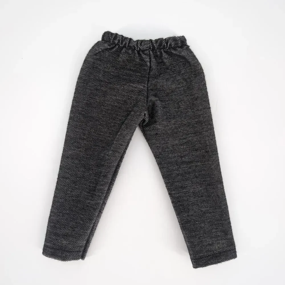 Unbranded Dark Gray Grey Almost Black Doll Full Length Leggings for 18